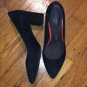 Rockport Suede Black Heels
